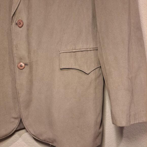 Circle S Western blazer jacket sport coat cowboy gray microfiber yoke size 42L - Picture 7 of 15